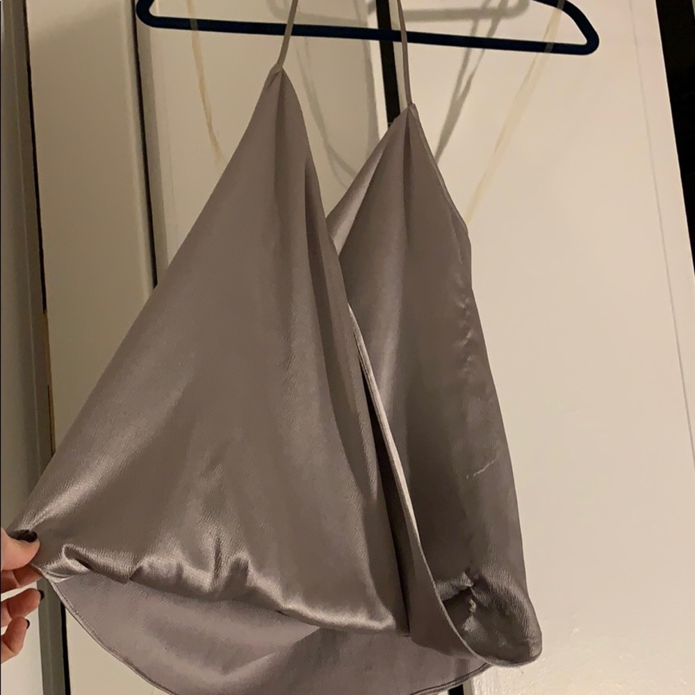 Alice & Tricia silver halter top